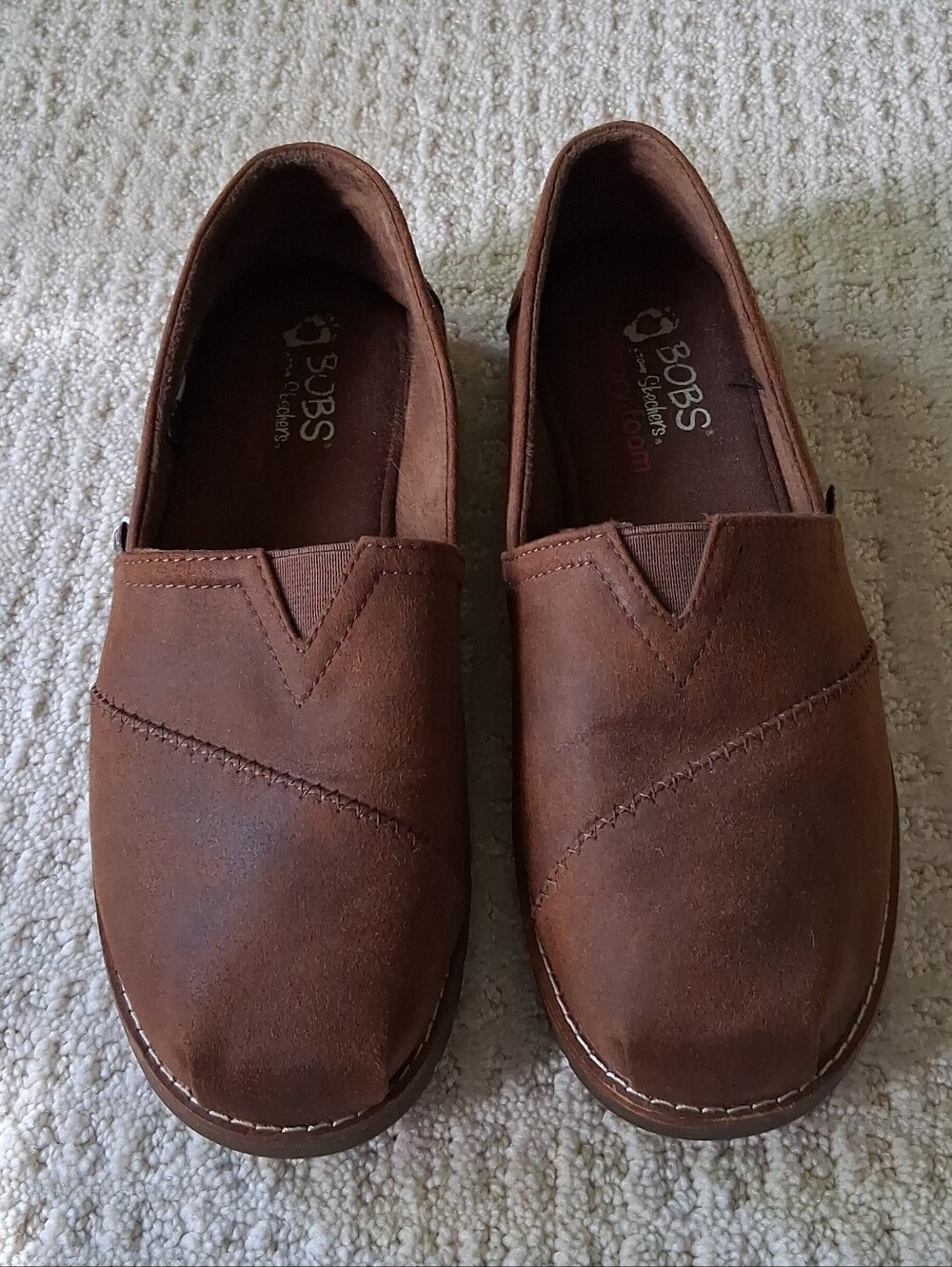 BOBS by Skechers Brown Slip-On Loafers 8.5